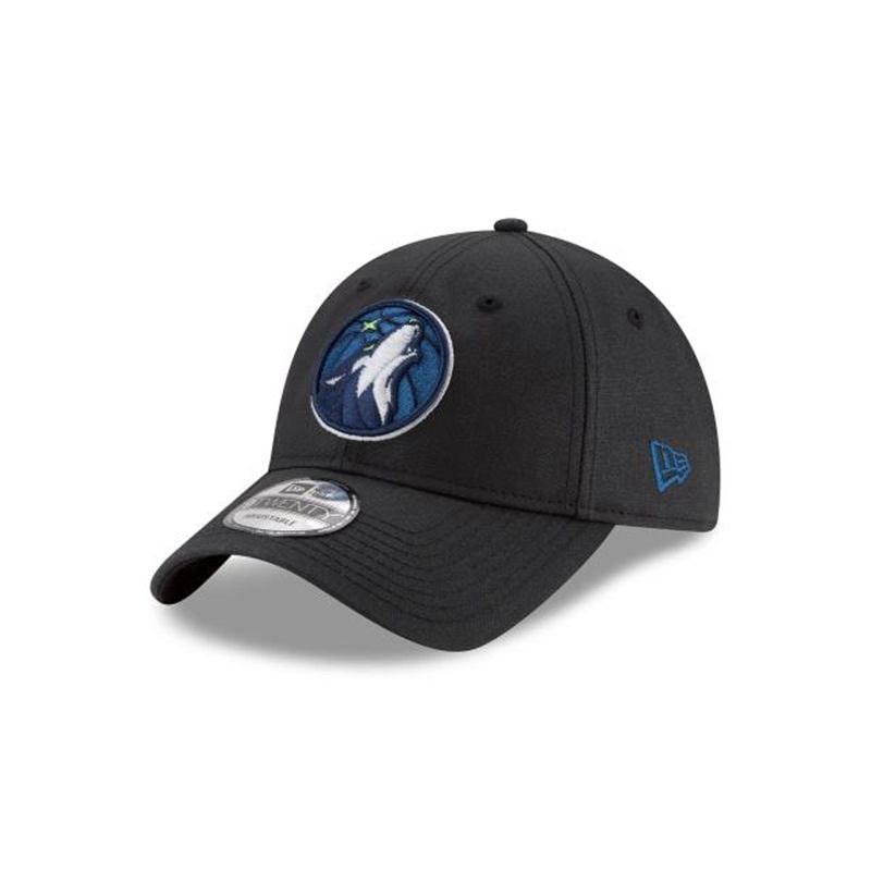 NBA Minnesota Timberwolves Waxed Canvas 9Twenty Adjustable (ZGI5667) - Black New Era Caps